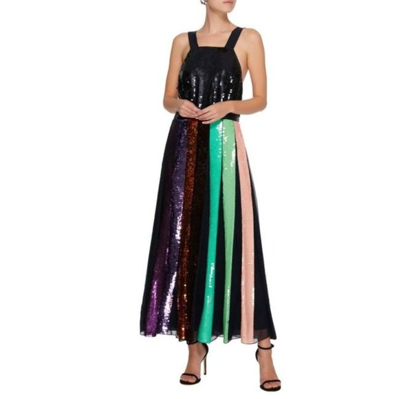 Tibi Multicolor Long Night Out Dress Size 2 - Picture 4 of 16